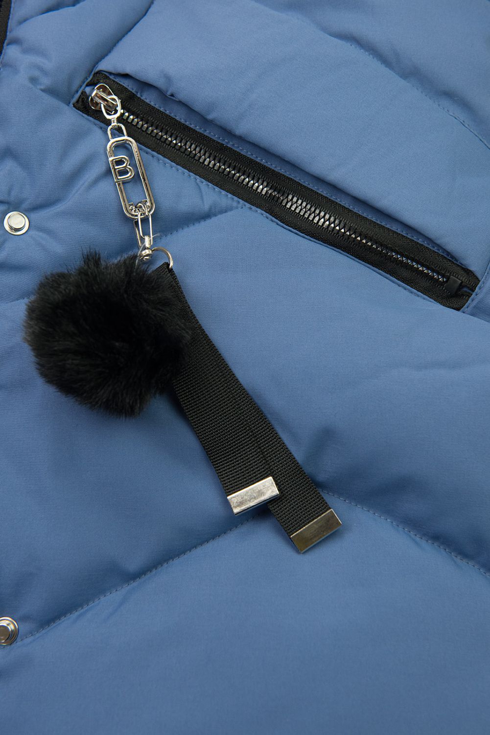 Modrá zimní bunda s kapucí FROST