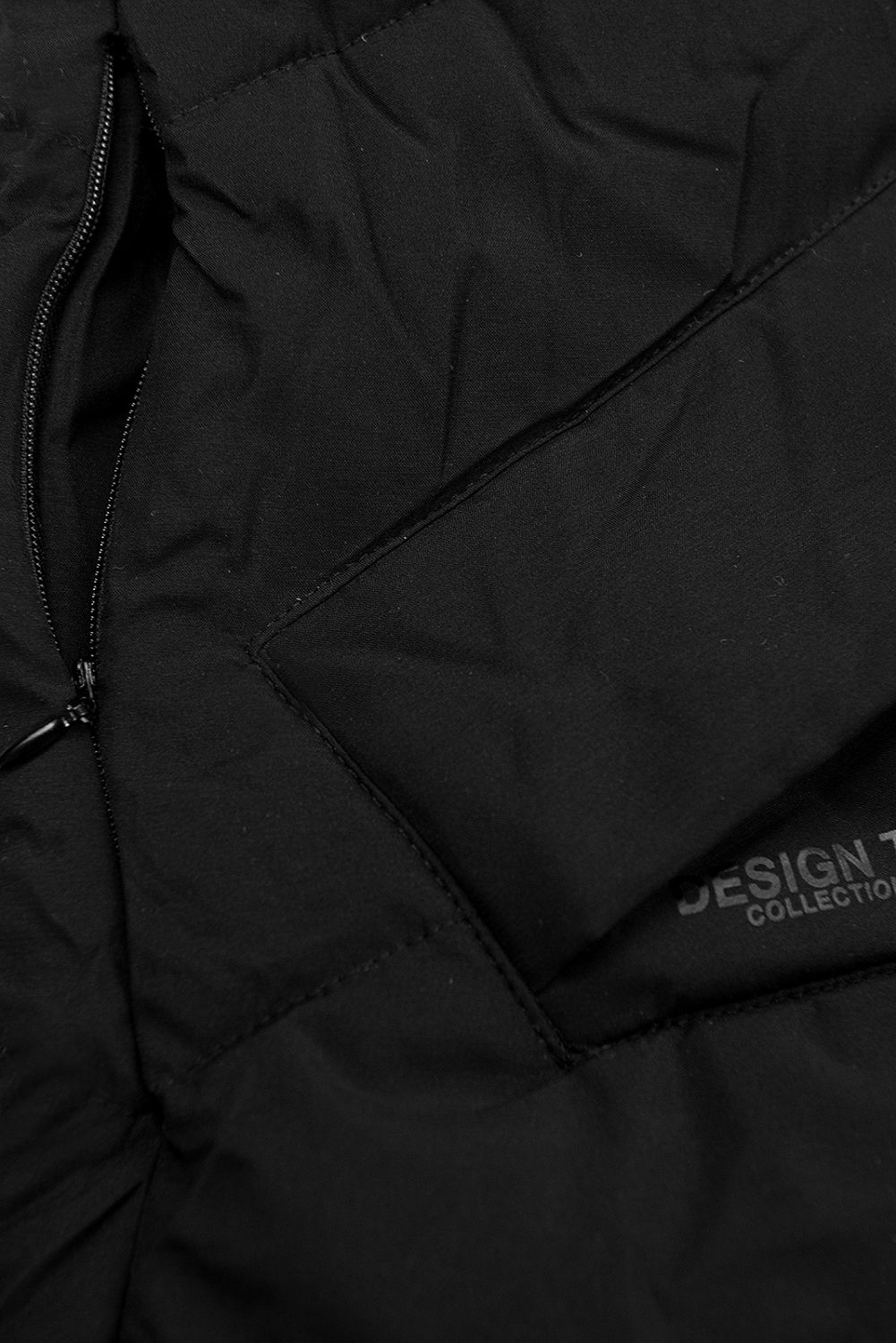 Černá zimní bunda s kapucí FROST