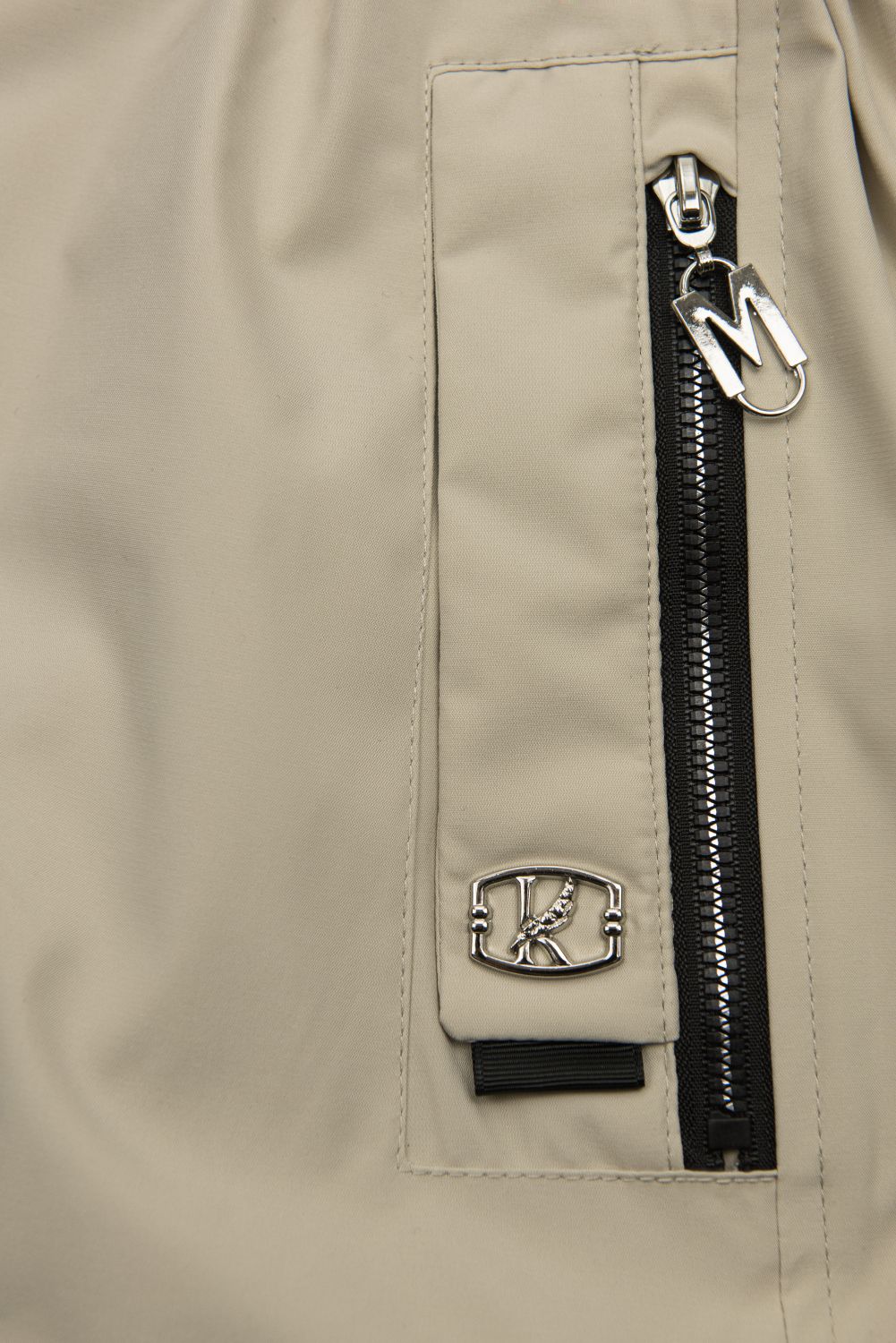 Béžová jarní parka s odepínatelnou kapucí