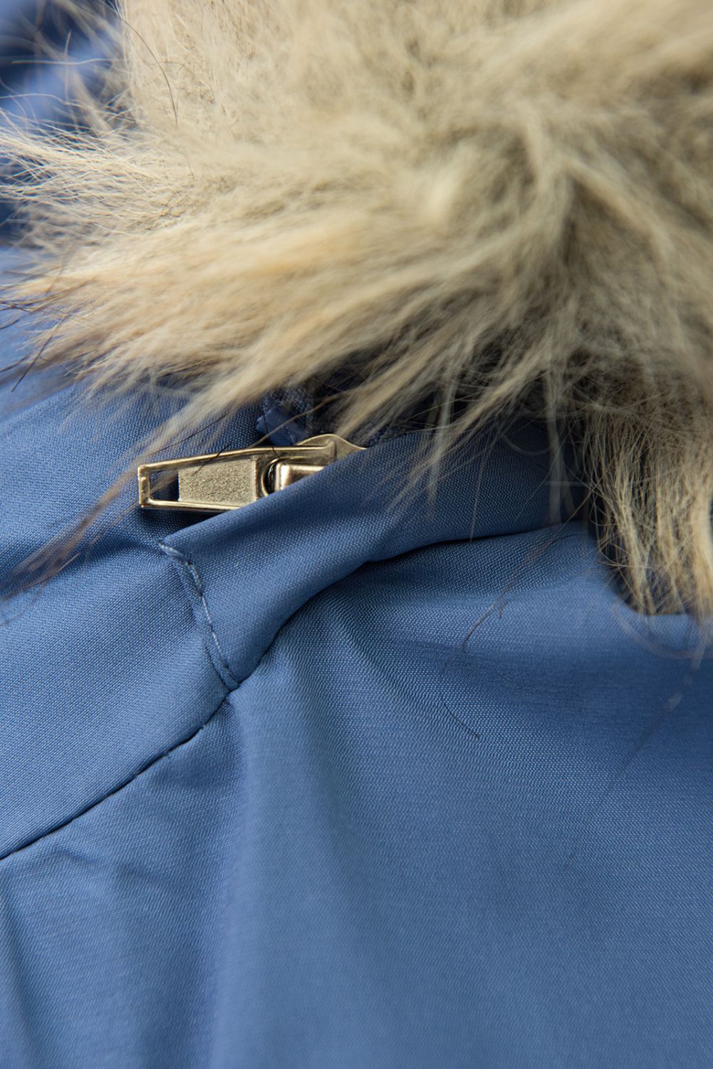 Zimní bunda/parka se stahováním v pase modrá