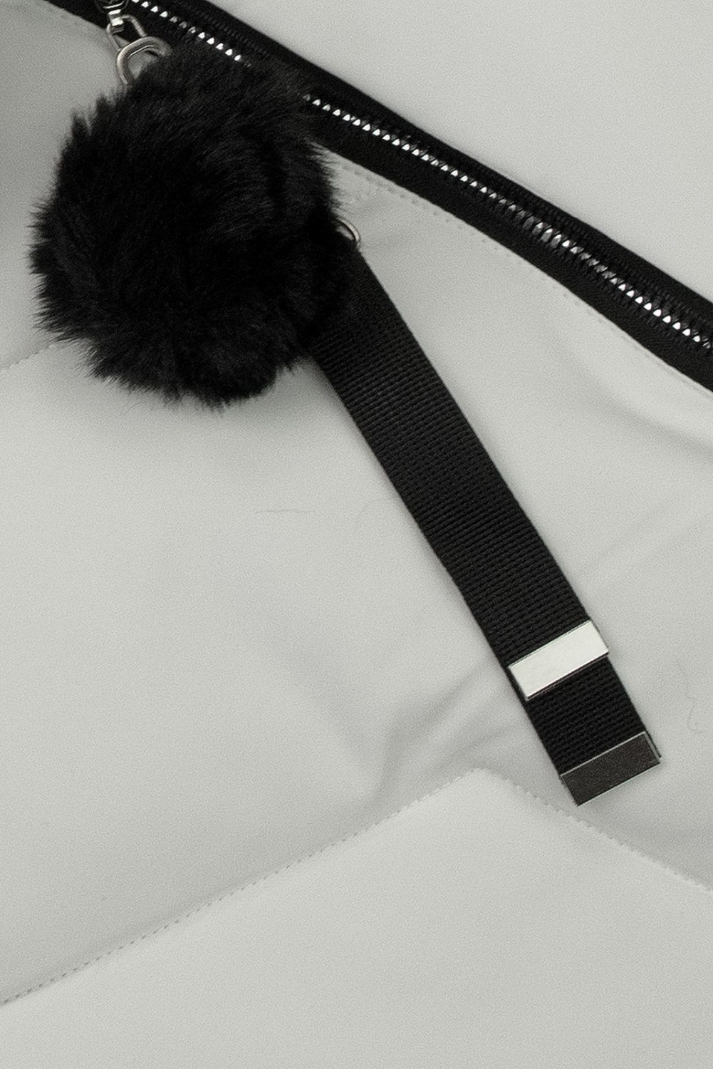 Bílá zimní bunda s kapucí FROST