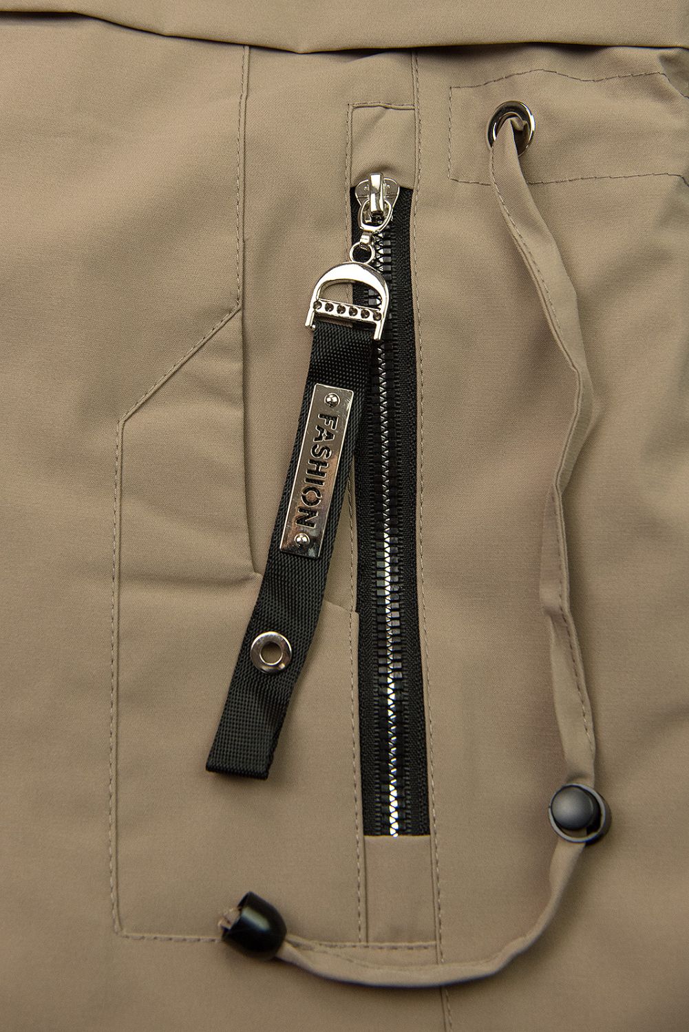 Zimní bunda/parka se stahováním v pase béžová