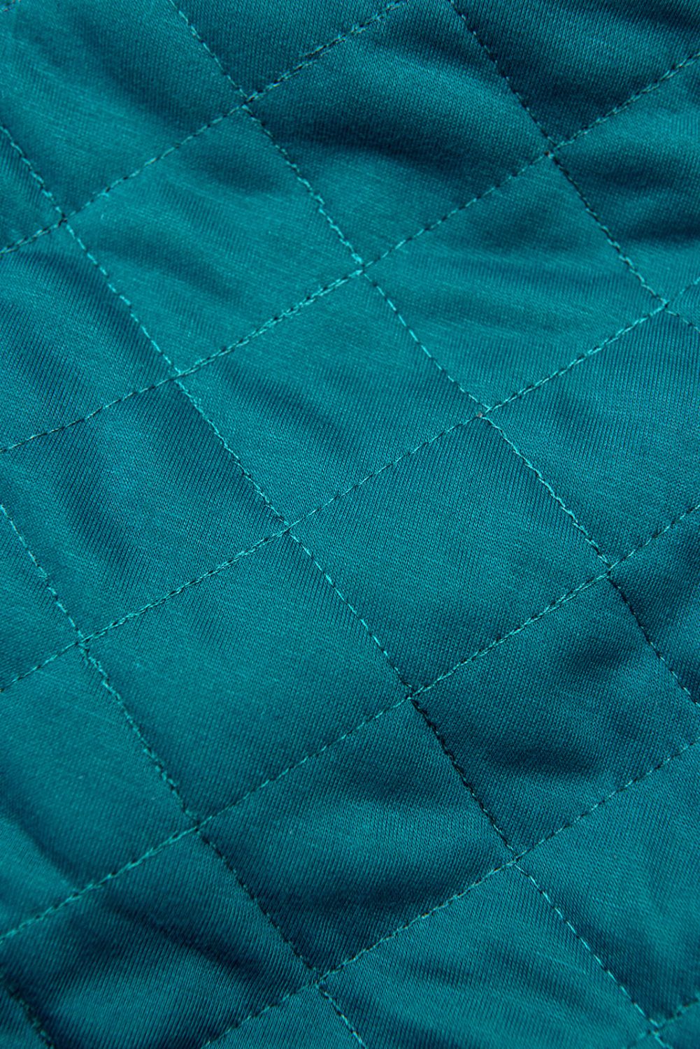 Tyrkysová mikina s prošívanou kapucí