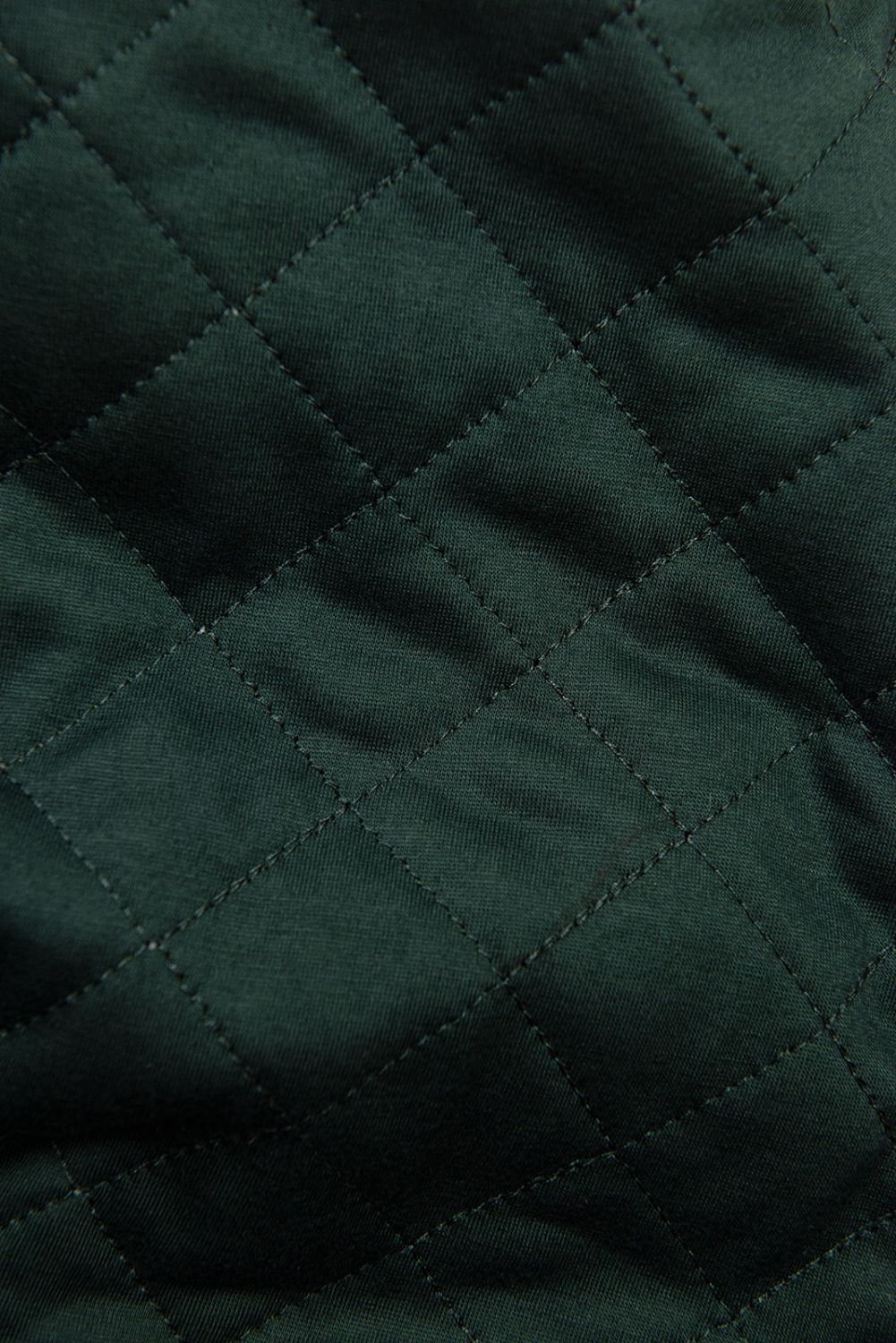 Smaragdově zelená mikina s prošívanou kapucí