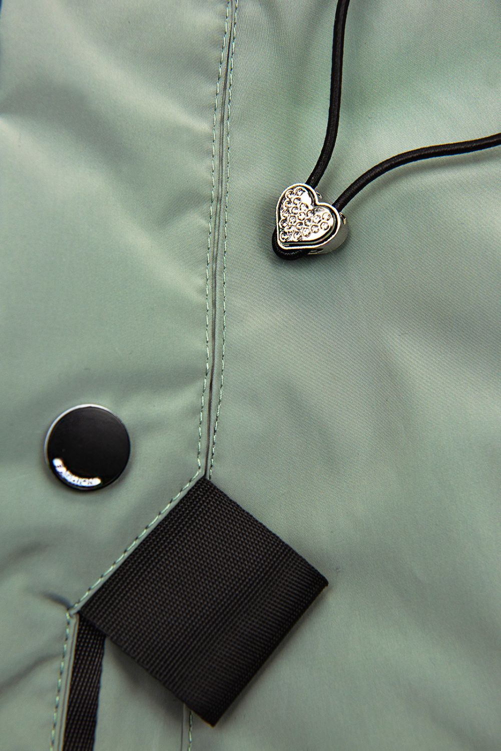 Nefritově zelený přechodný plášť/parka