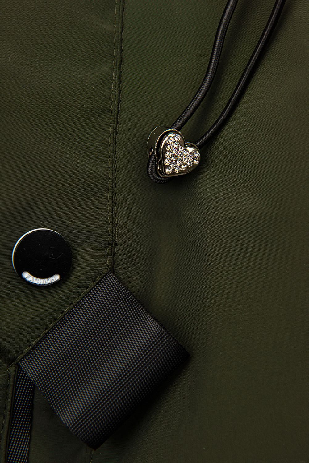 Khaki přechodný plášť/parka