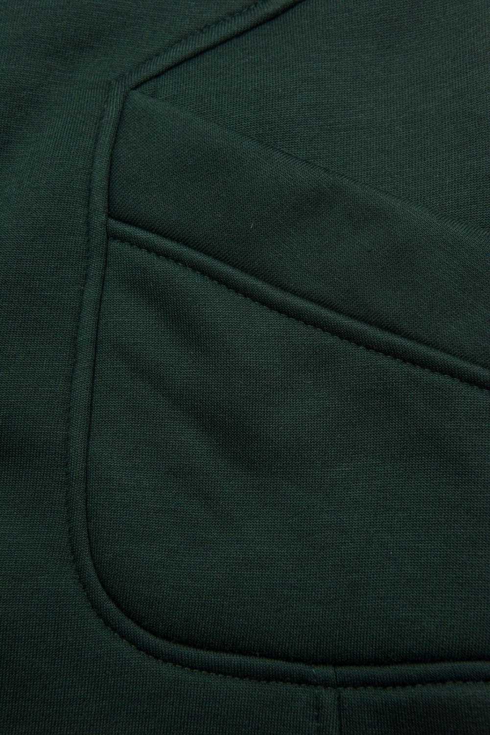 Smaragdově zelená dlouhá mikina s kapucí