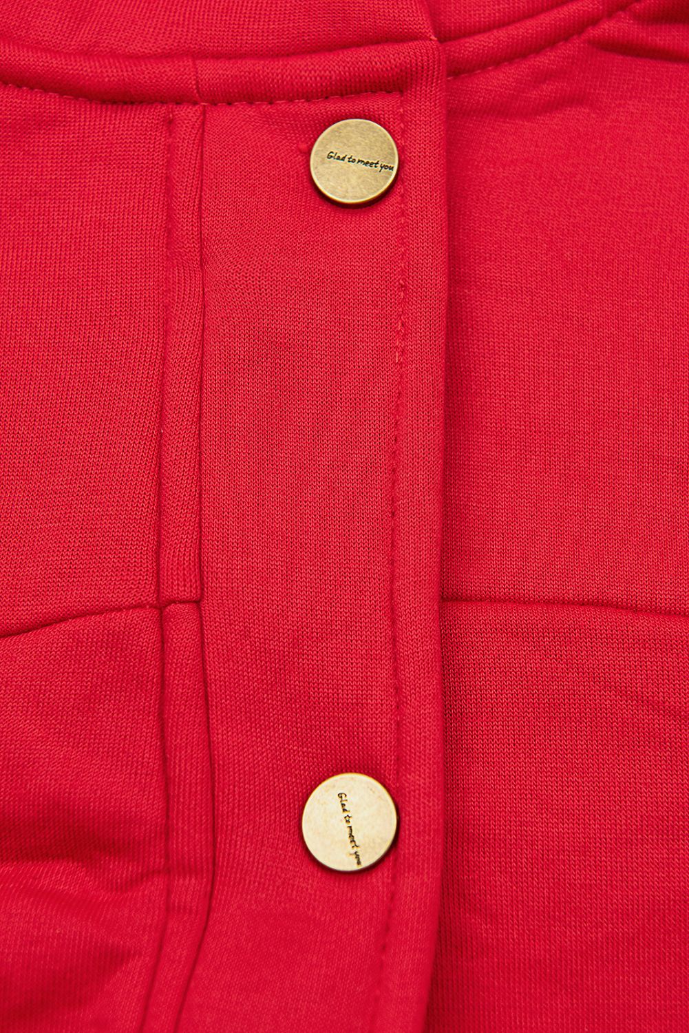 Mikina v prodlouženém střihu červená