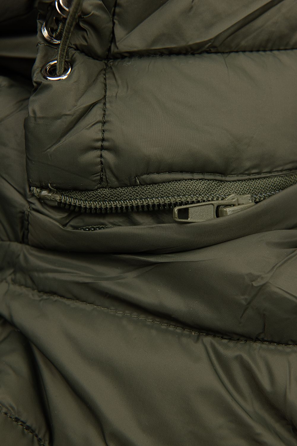 Olivově zelená bunda na přechodné období