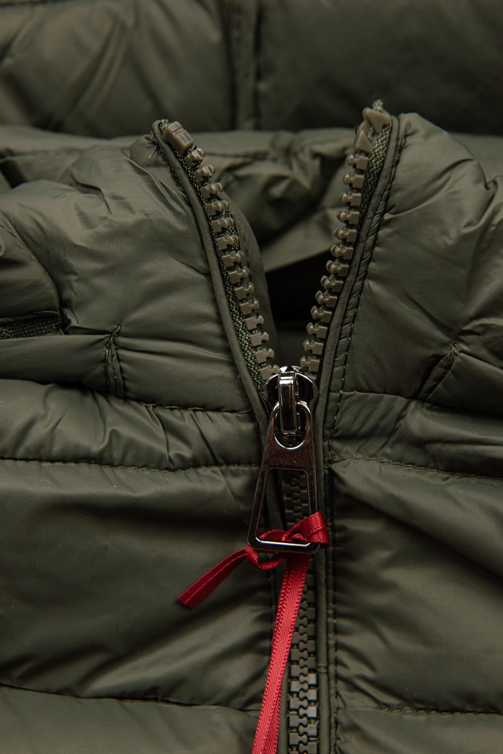 Olivově zelená bunda na přechodné období