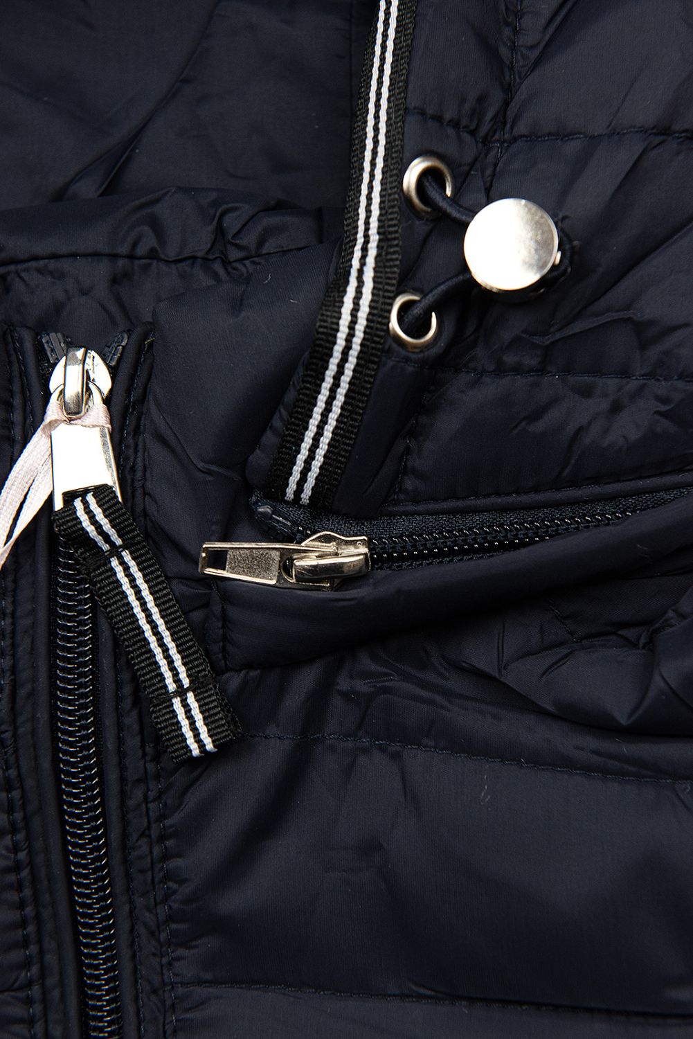 Tmavě modrá prošívaná bunda na přechodné období