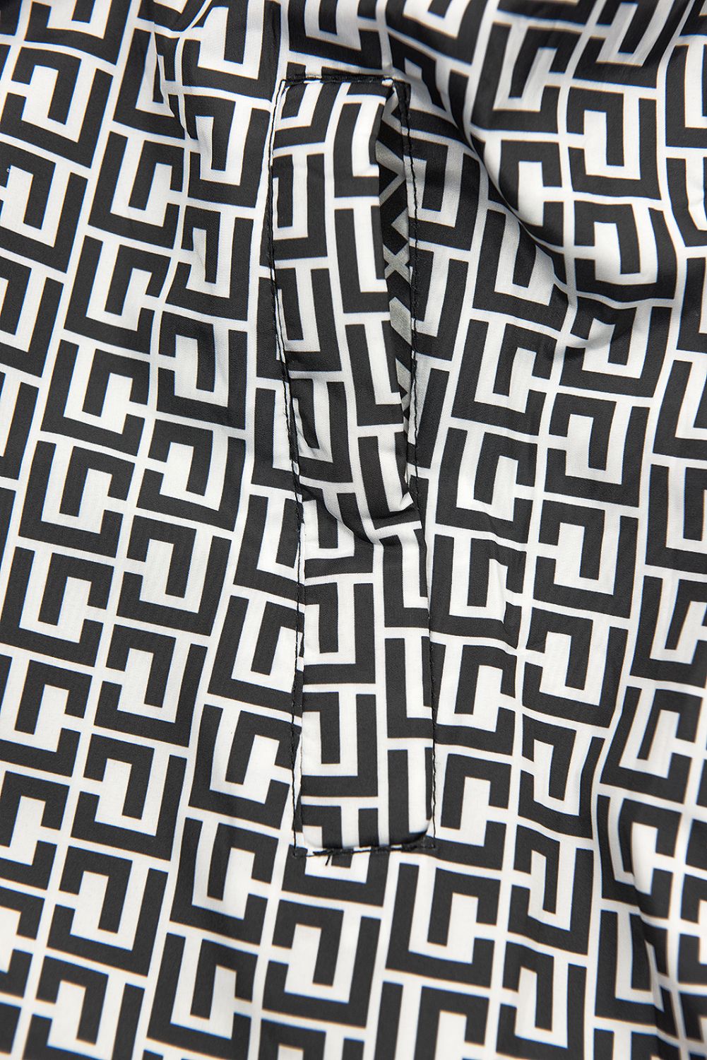 Černá/bílá lesklá oboustranná bunda