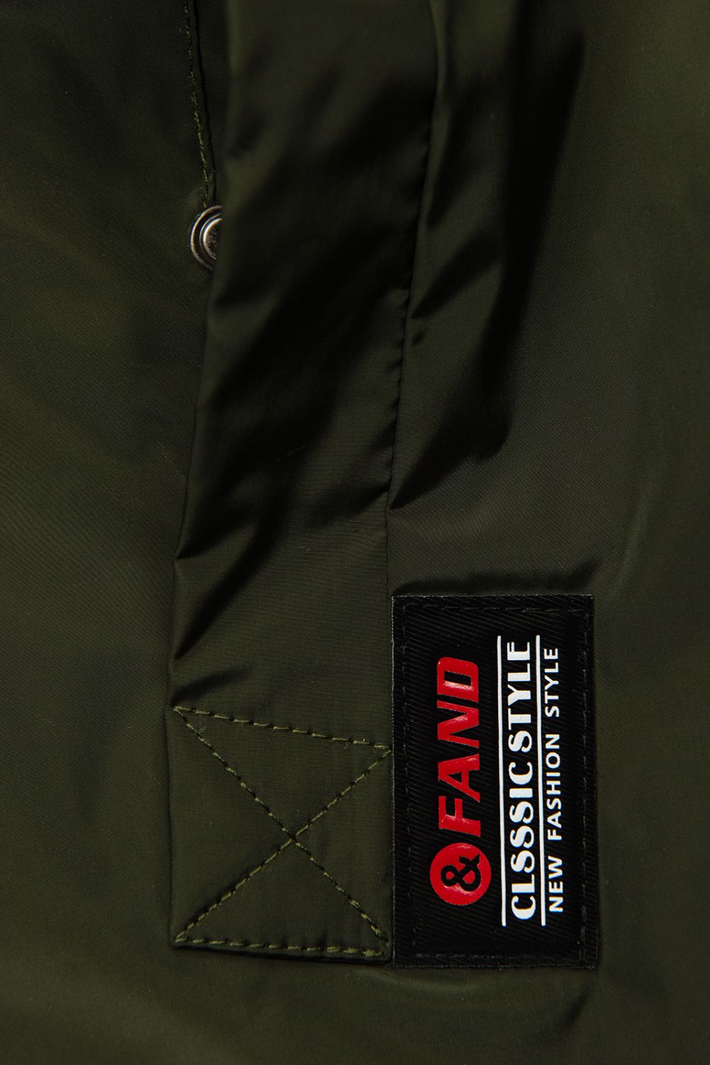 Khaki prodloužený plášť/parka