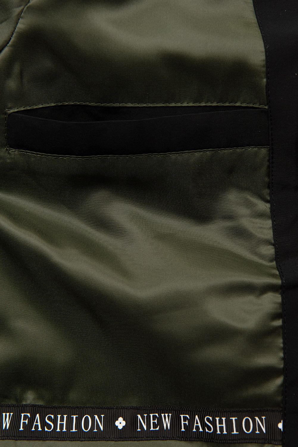 Lehká přechodná parka FASHION černá/khaki