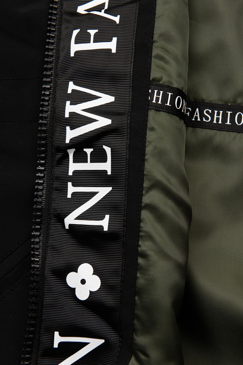 Lehká přechodná parka FASHION černá/khaki