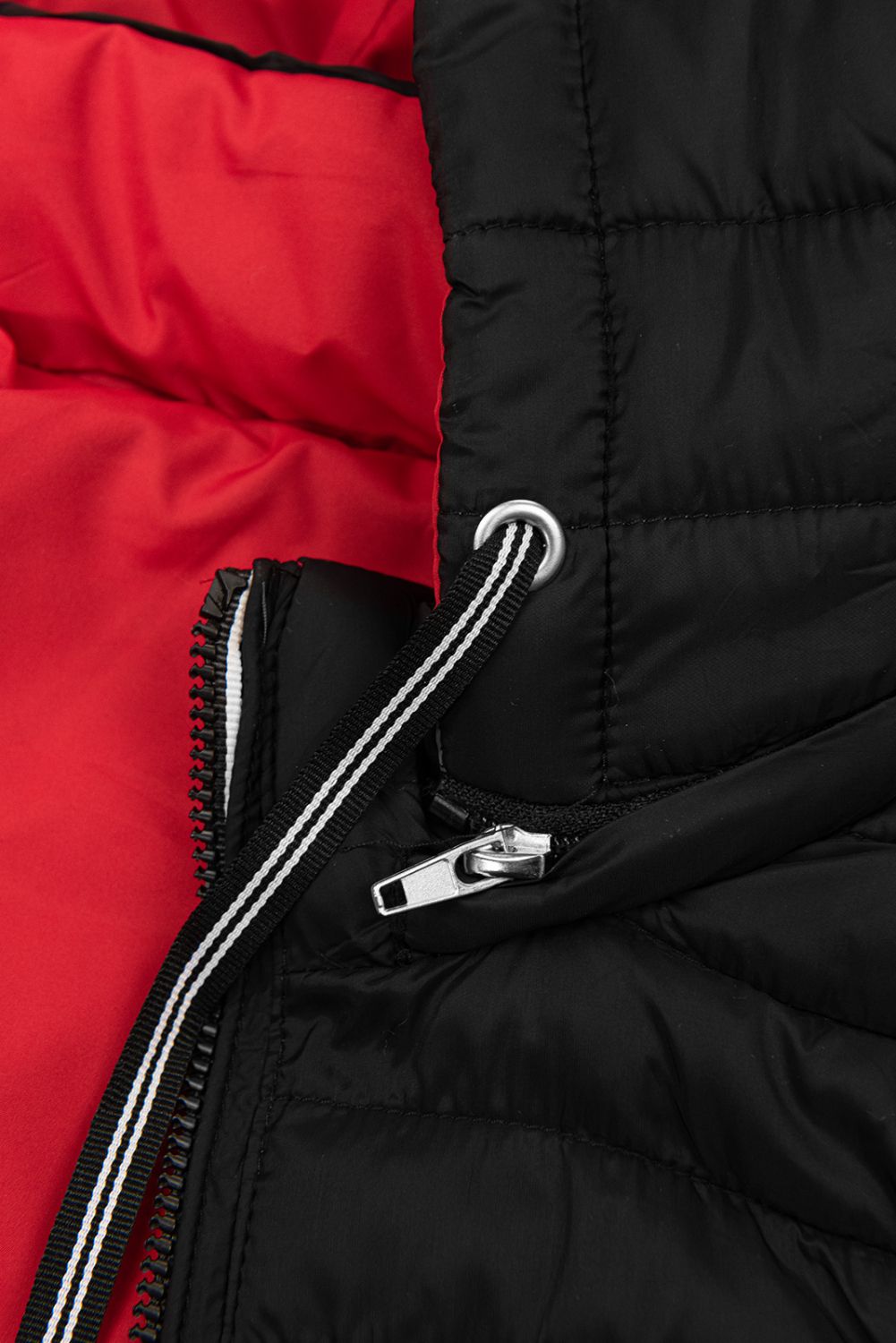 Oboustranná přechodná bunda černá/červená