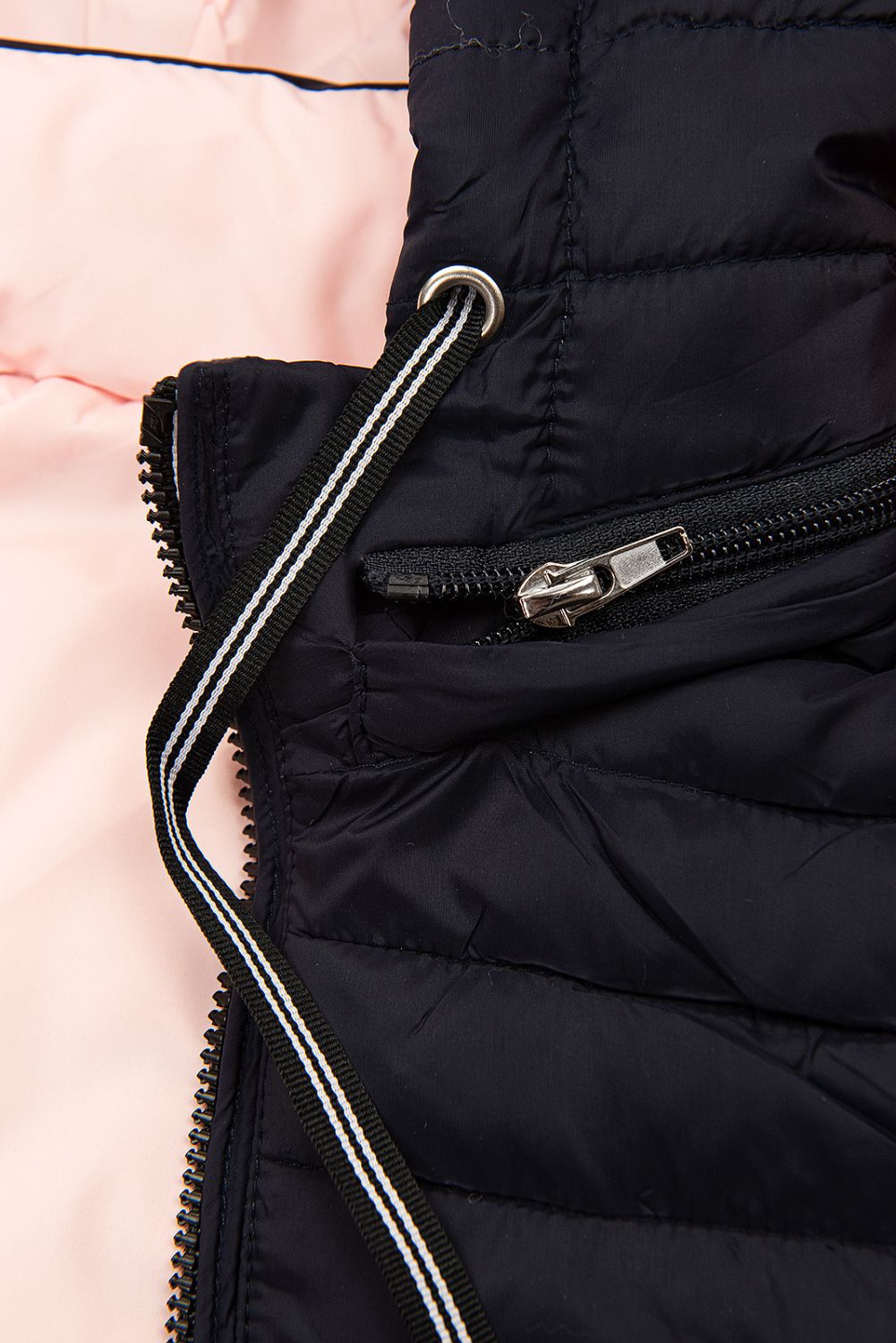 Oboustranná přechodná bunda tmavě modrá/růžová