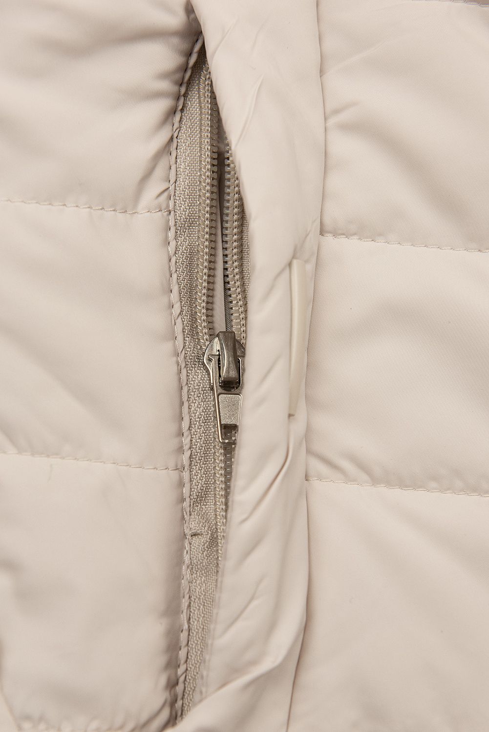 Přechodná bunda v prodlouženém střihu béžová