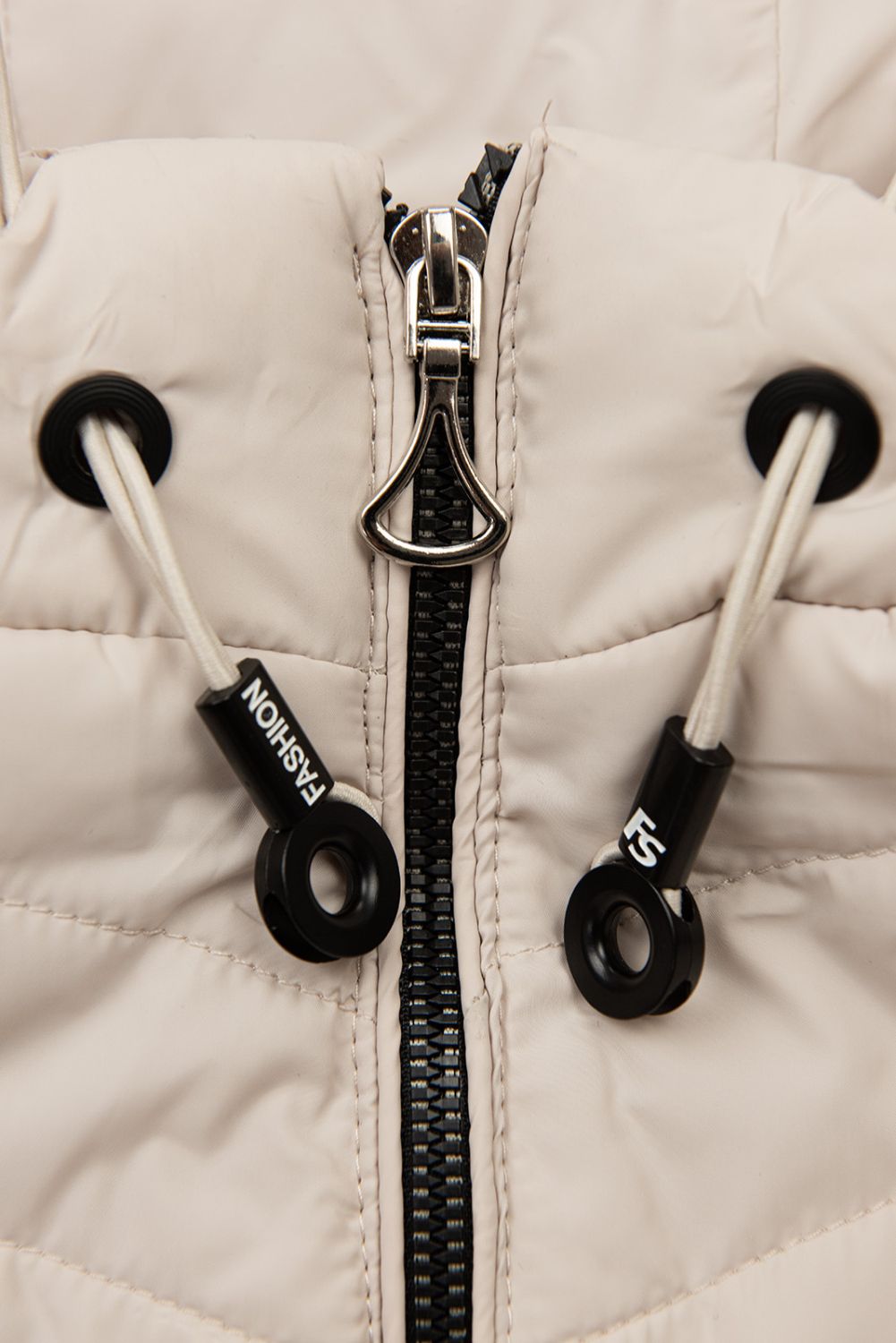 Přechodná bunda v prodlouženém střihu béžová