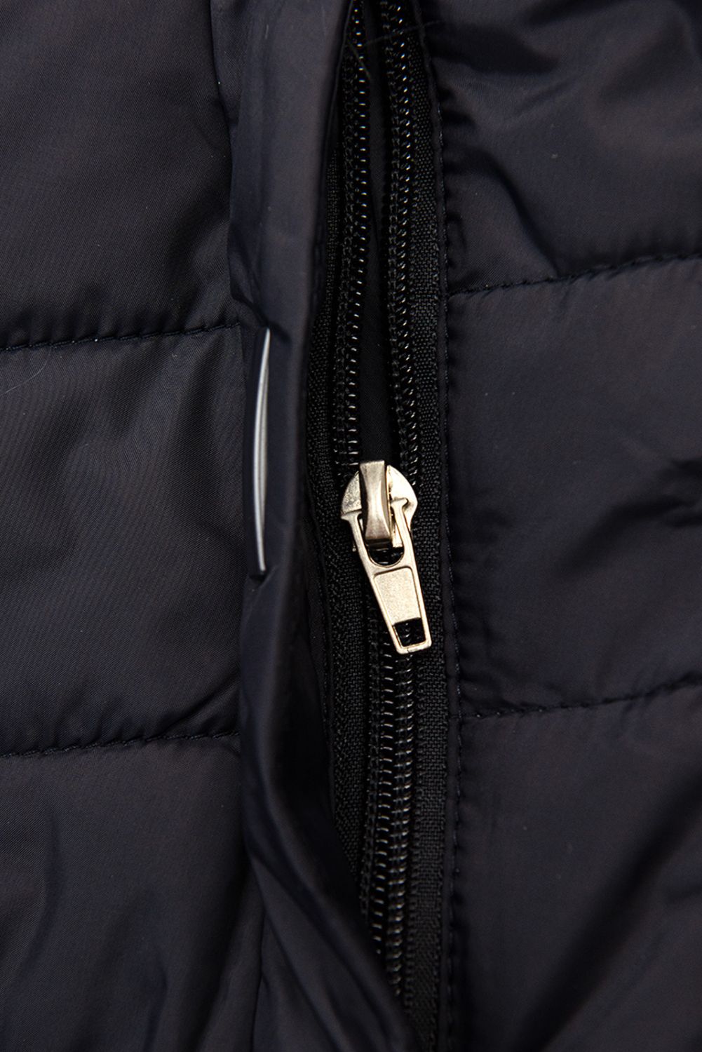 Přechodná bunda v prodlouženém střihu černá