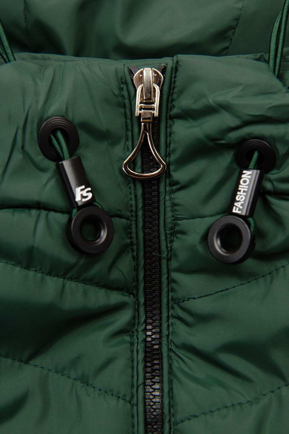 Přechodná bunda v prodlouženém střihu zelená