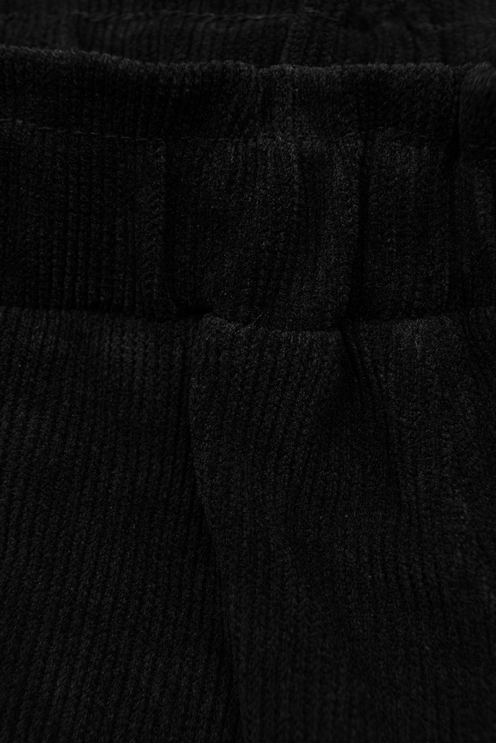 Černé ležérní kalhoty s gumou v pase