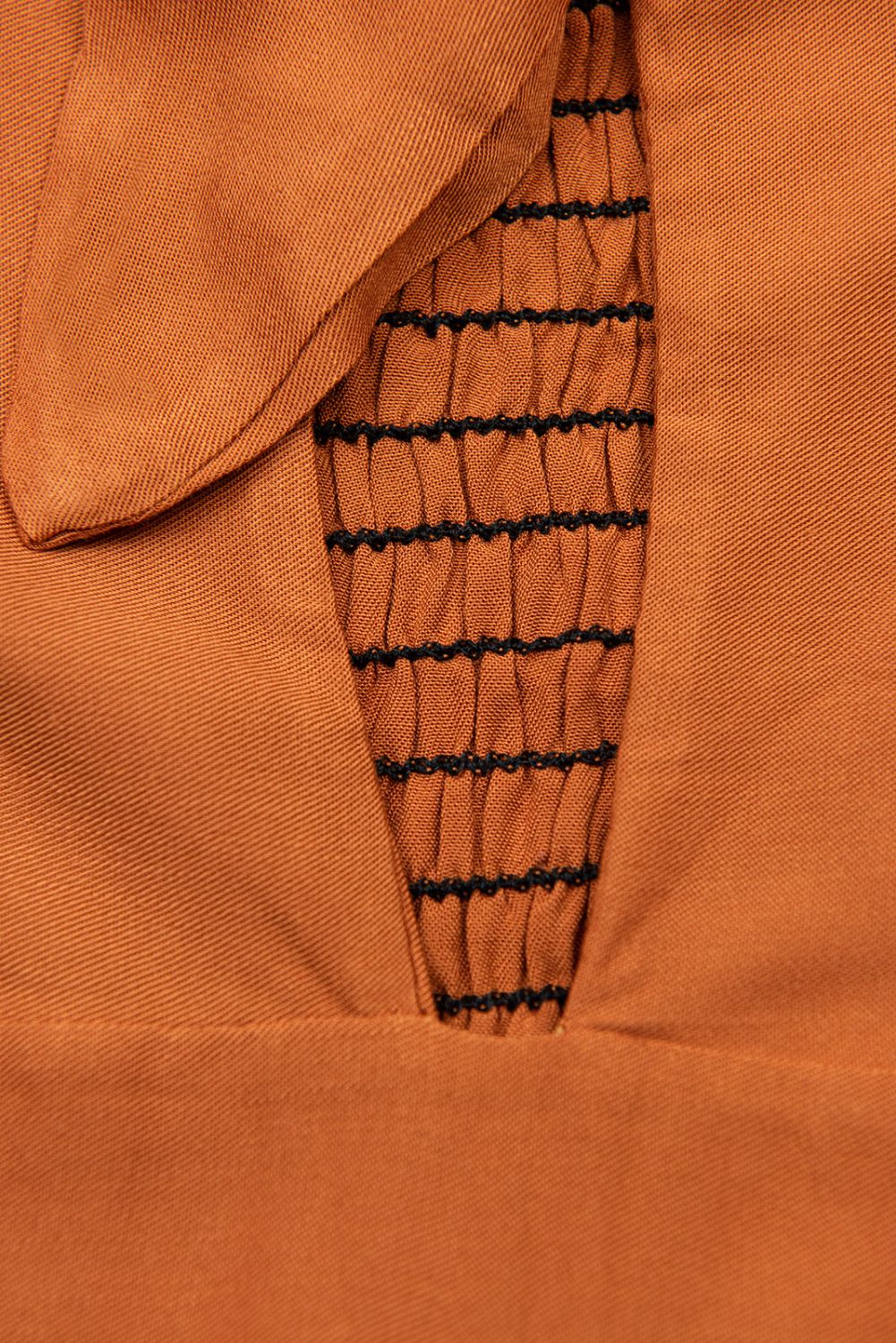 Skořicově hnědý kalhotový overal