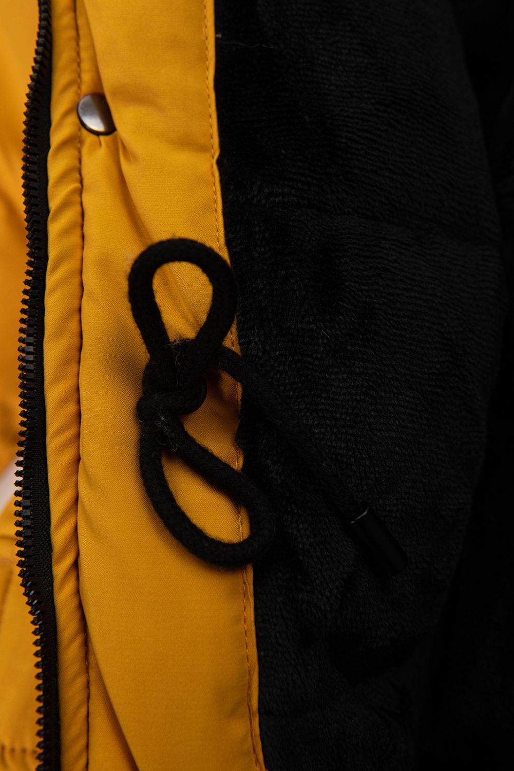 Hořčicově žlutá  zateplená dětská zimní bunda