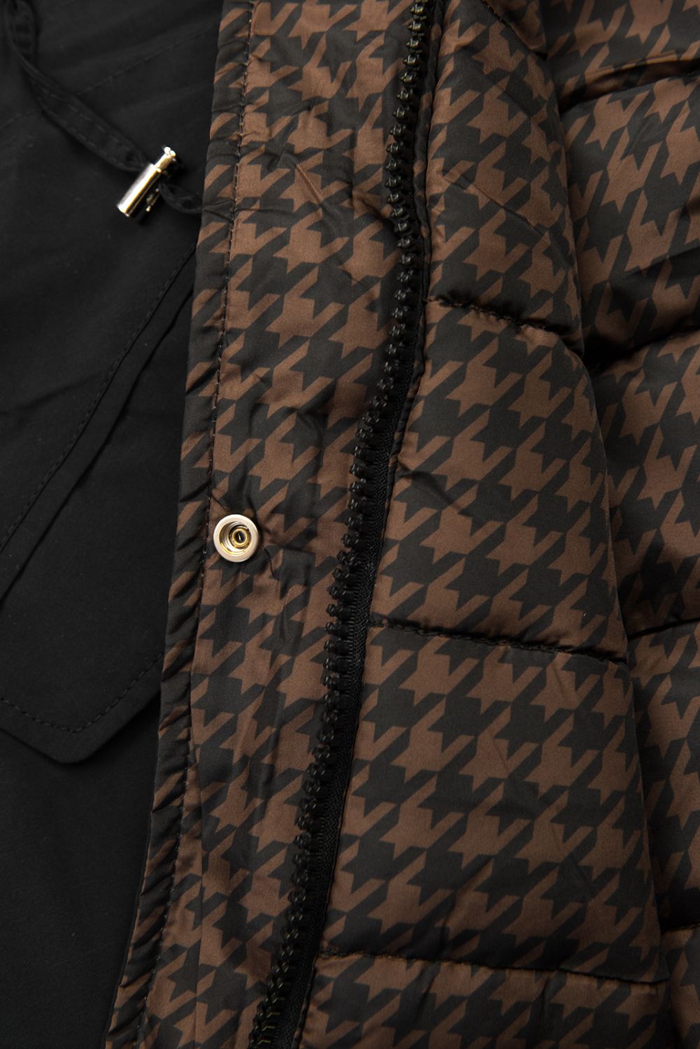 Černá oboustranná parka na zimu