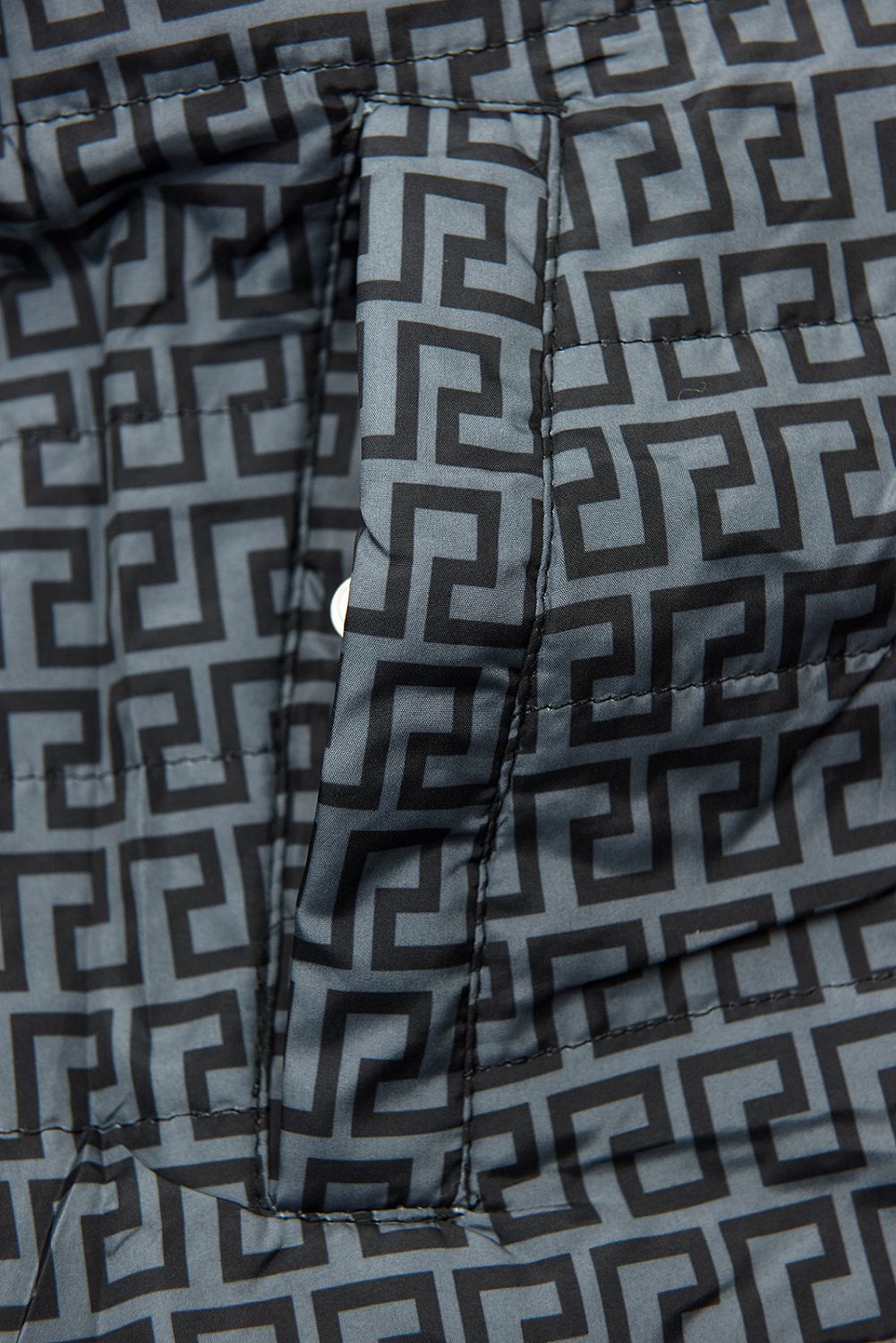 Černá/šedá oboustranná přechodná parka