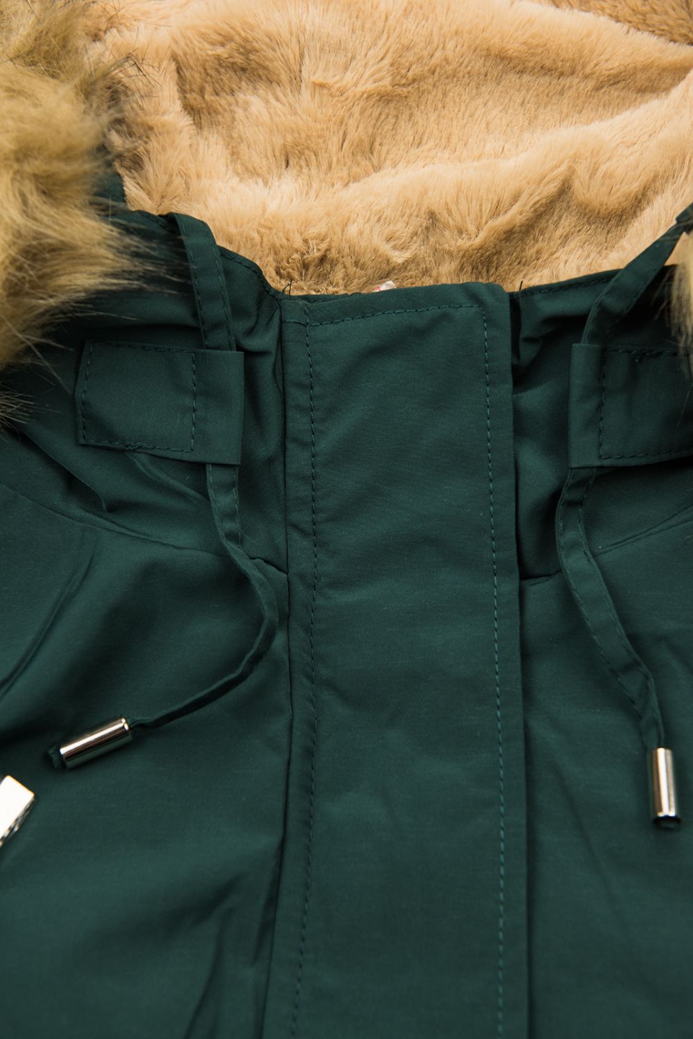 Tmavě zelená parka s odnímatelnou vnitřní podšívkou