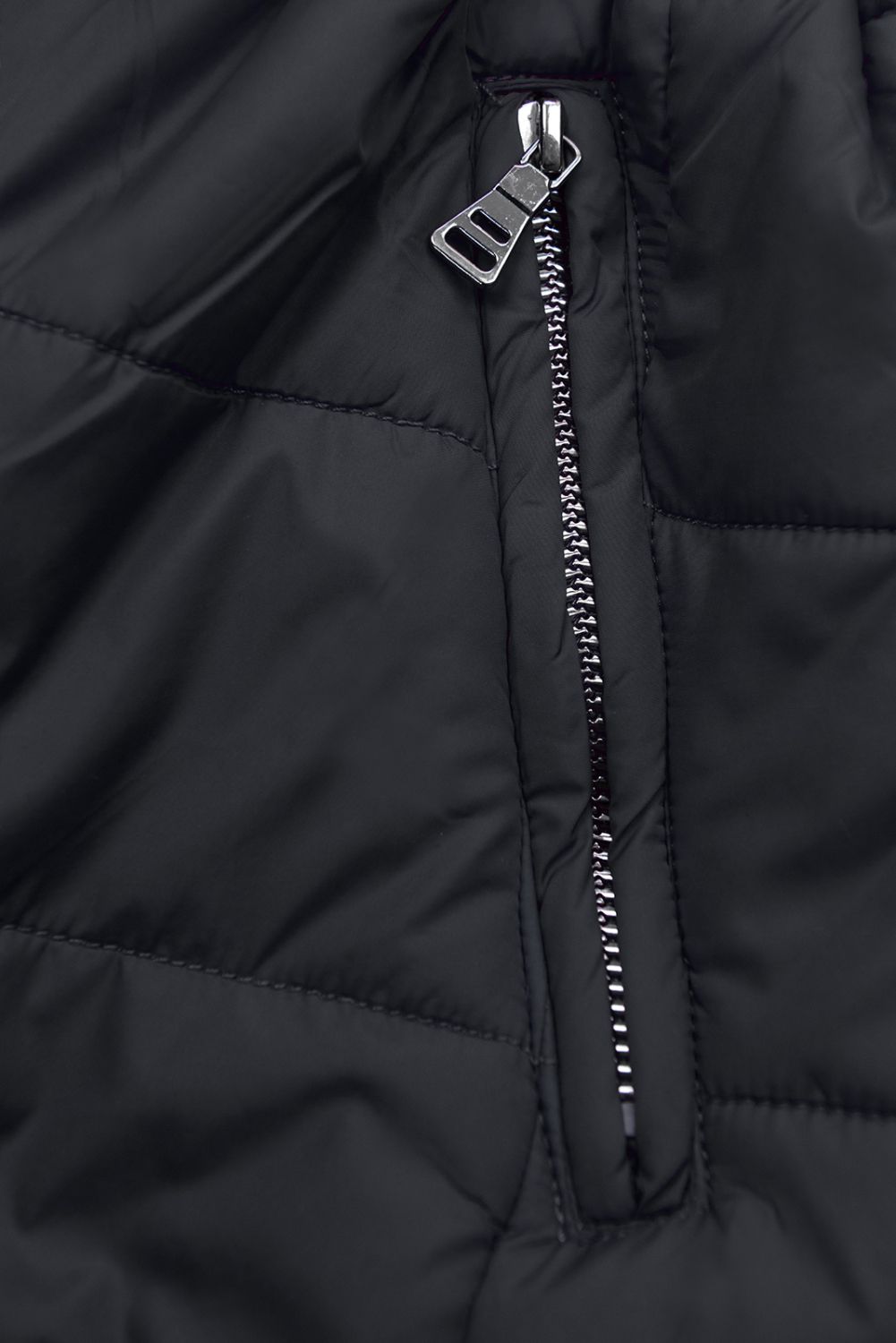 Tmavě modrá/hnědá oboustranná bunda s výplní