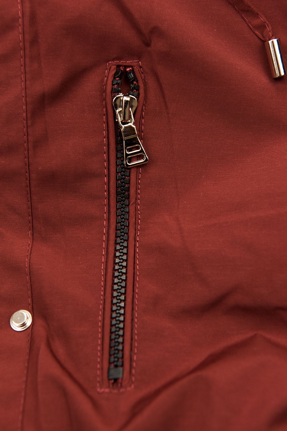 Hnědočervená parka na období podzim/zima