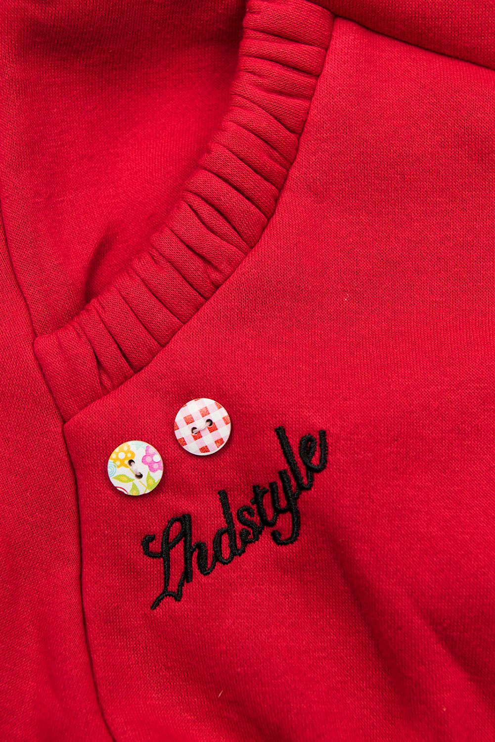 Červená prodloužená mikina od LHD