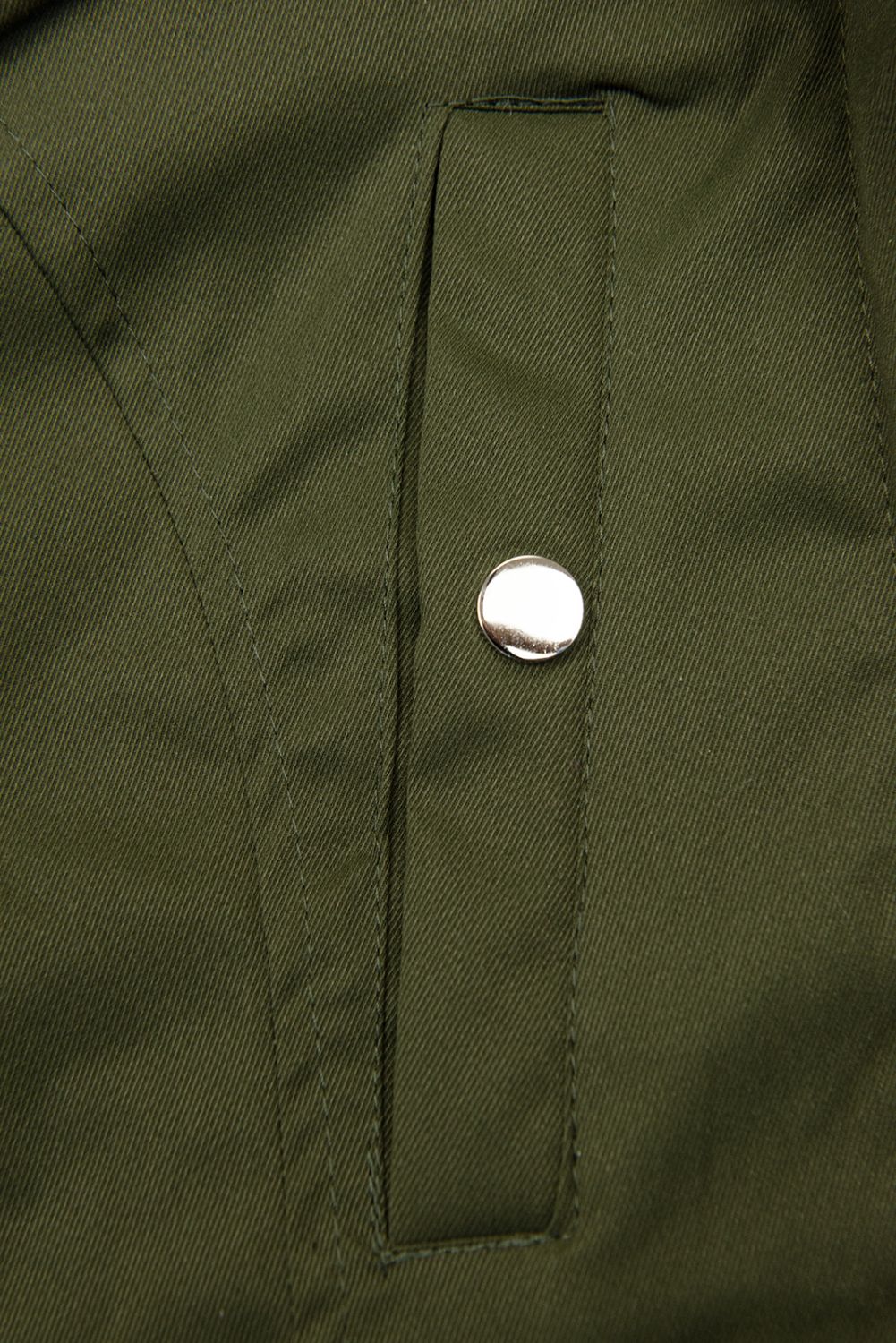 Khaki parka s odnímatelným futrem a kožešinou