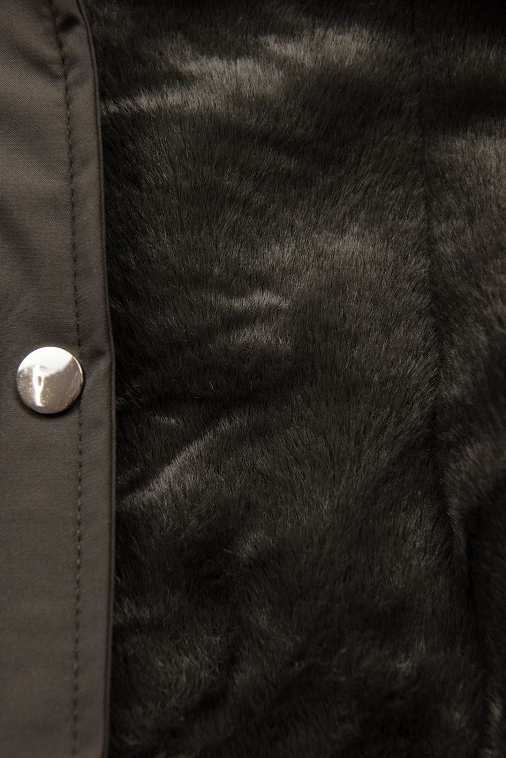 Khaki dětská parka s kožešinou