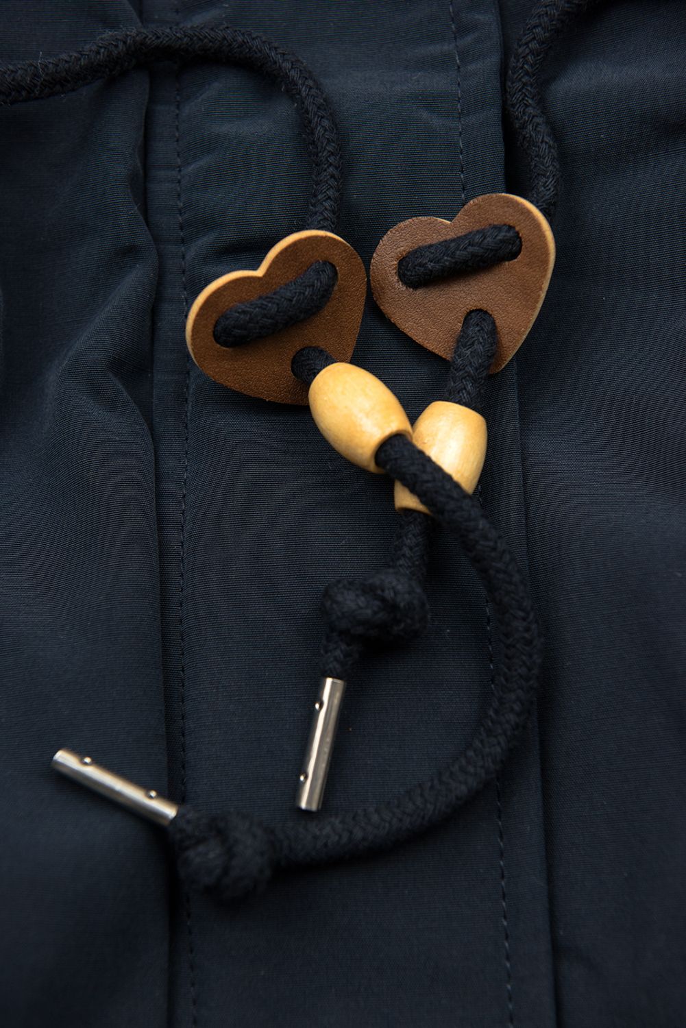 Tmavě modrá parka s plyšem na podzim/zimu