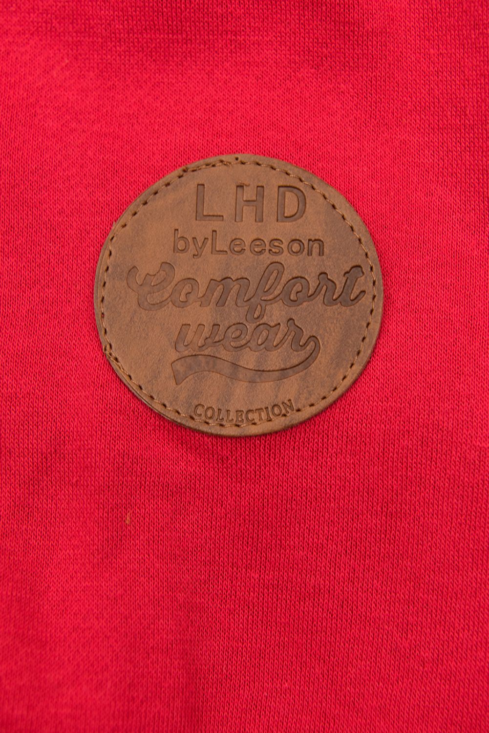 Červená prodloužená mikina na zip