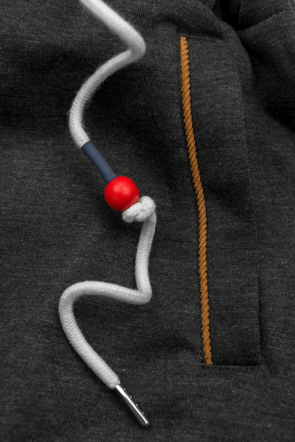 Grafitová mikina se stahováním v pase