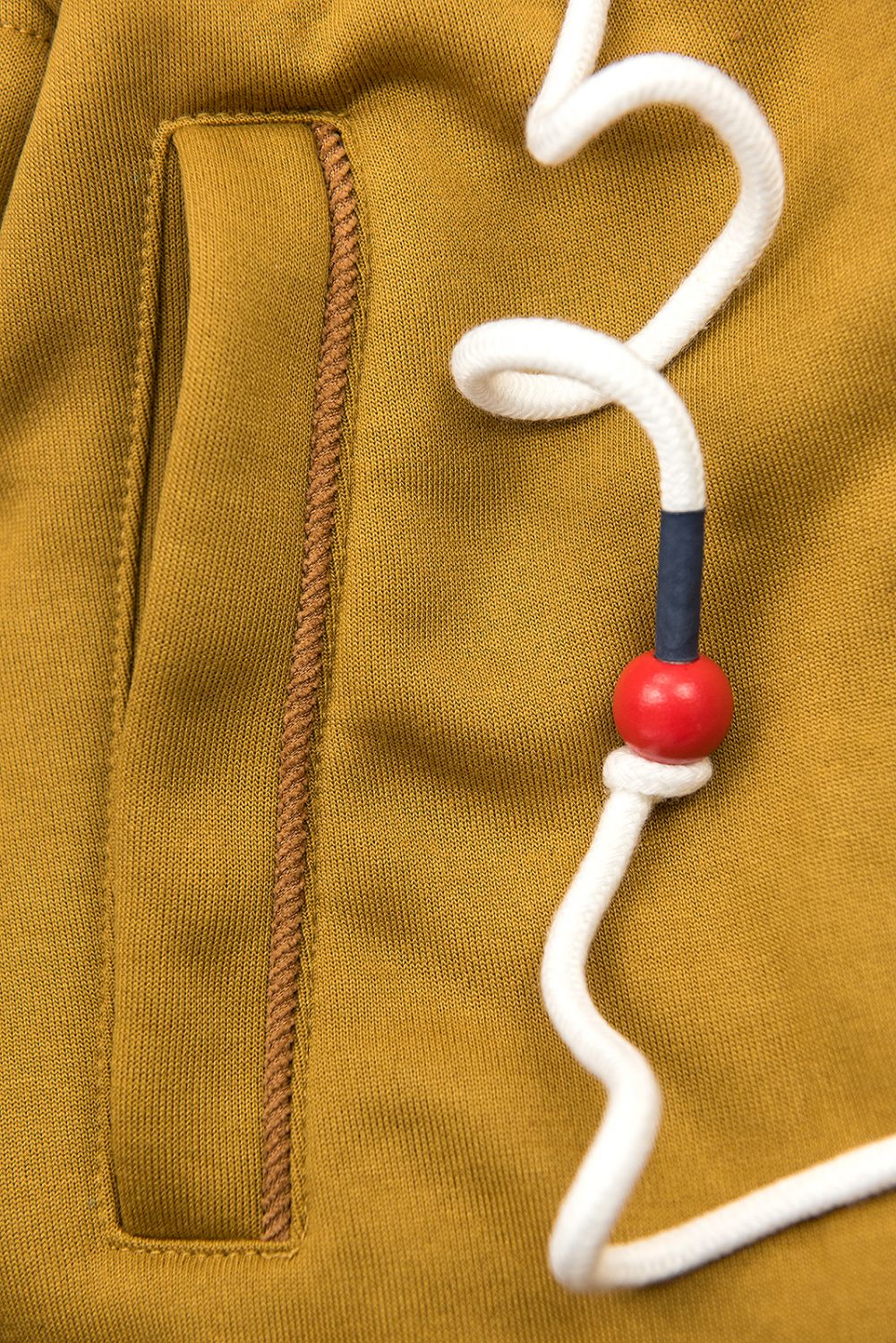 Hořčicová mikina se stahováním v pase