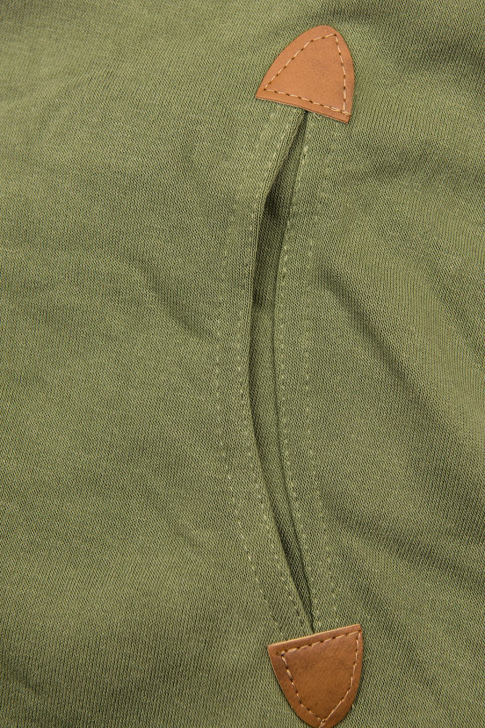 Zelená mikina ve slim střihu