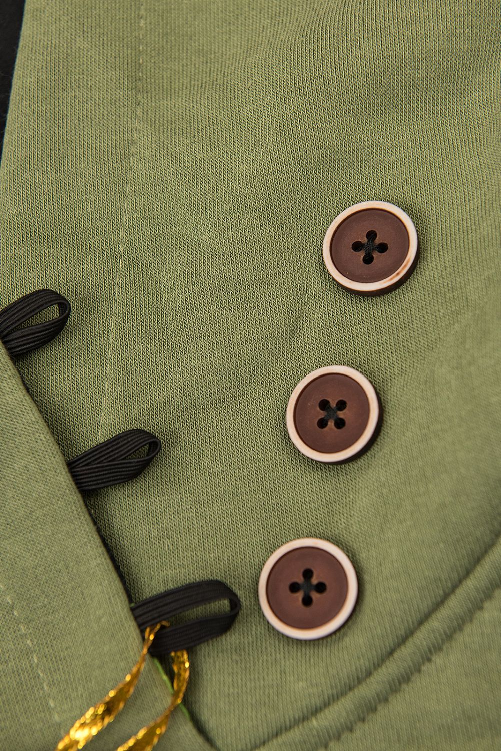 Zelená mikina ve slim střihu