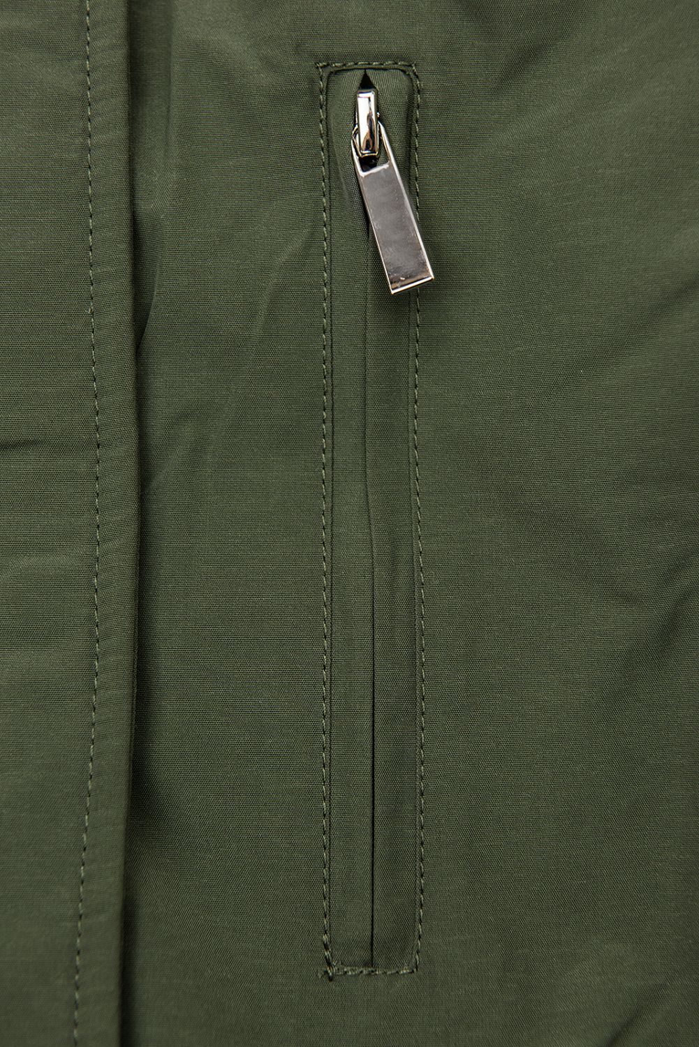 Khaki zimní parka se zatepleným vnitřkem