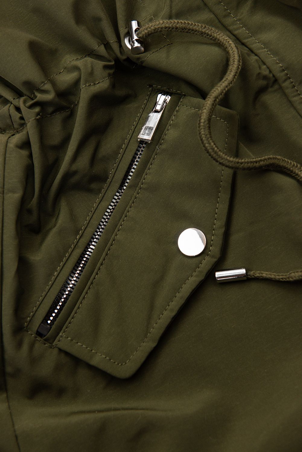 Khaki zimní bunda s odnímatelnou podšívkou