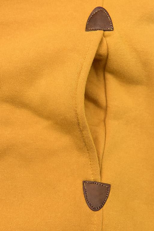 Žlutá dlouhá mikina bez zapínání