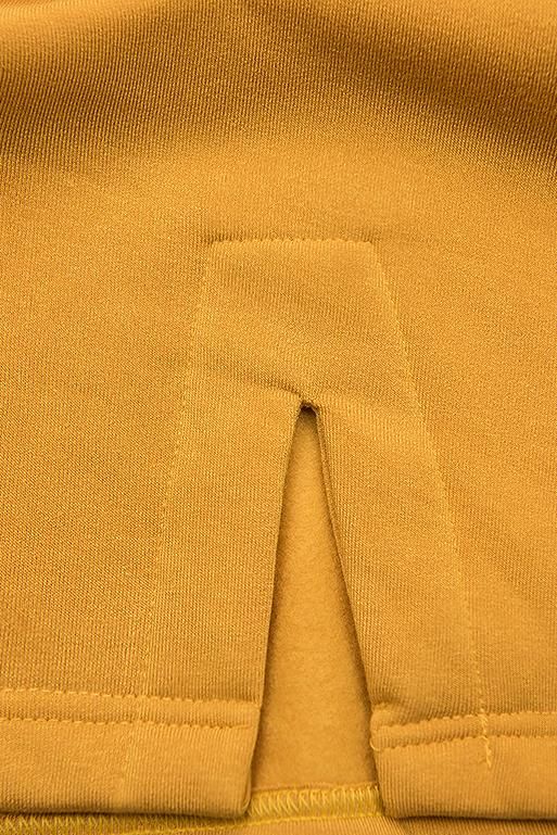 Žlutá dlouhá mikina bez zapínání