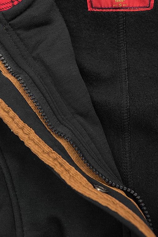 Černá mikina s kapucí v prodlouženém střihu