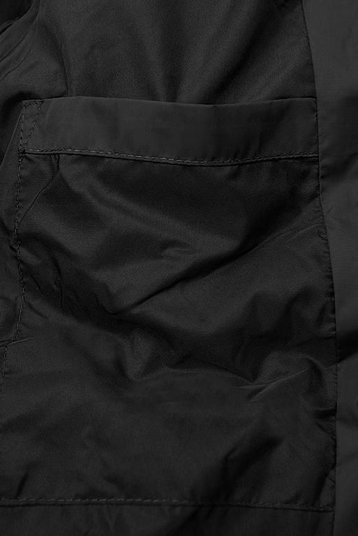 Černá dlouhá prošívaná bunda