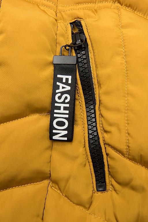 Žlutá zimní bunda FASHION