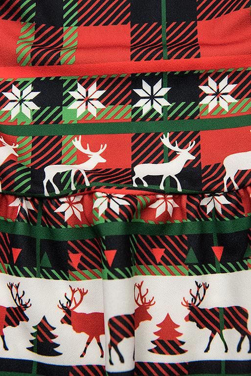 Kárované šaty se sobem